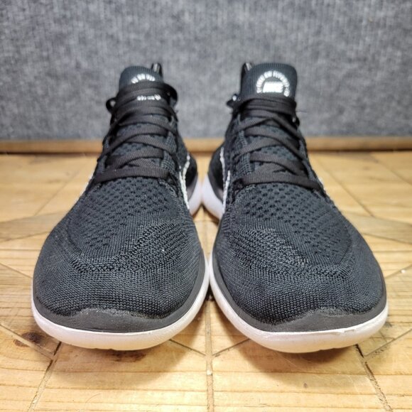 Nike Free RN Flyknit‎ 2018 Women's 9 Running Shoes Black White 942837 001 - Picture 4 of 11